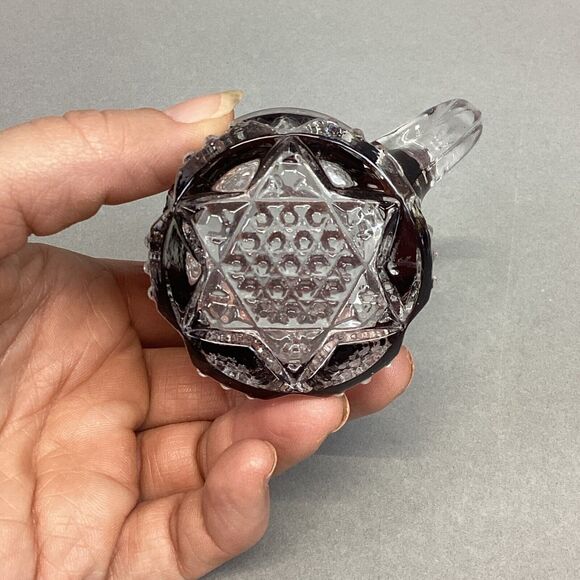 RUBY STAINED GLASS MINIATURE GLASS, TOOTHPICK ILLINOIS STATE FAIR 1853-1952 - Picture 9 of 9